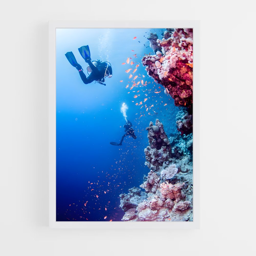 Poster Plongée dans le Bleu – affiche Plongée en apnée (vue 3)